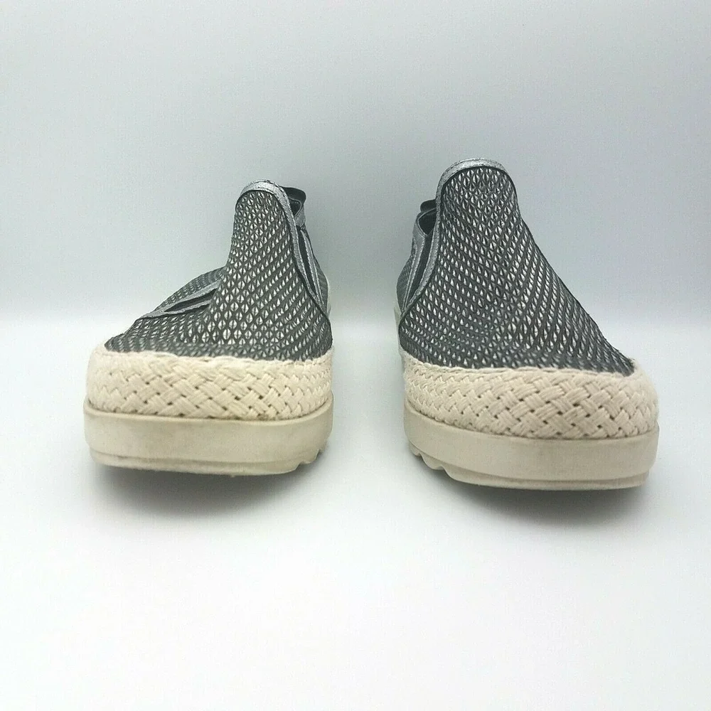Espadrille Slip On Womens Sneaker The‎ Flexx 7 Call Me Black Silver Shimmer Shoe